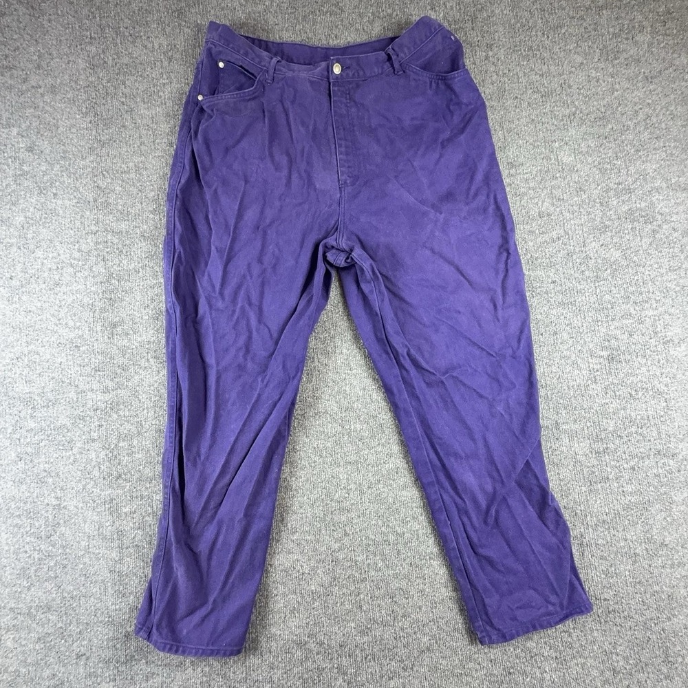 Vintage Gitano Jeans Womens 26W Purple Dark Wash High Rise Relaxed Tapered Denim